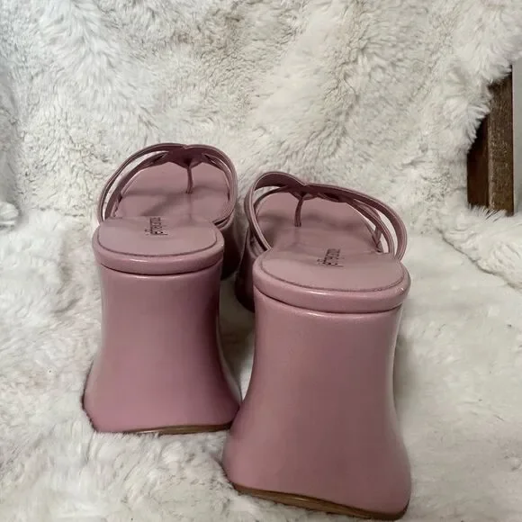 NEW Jeffrey Campbell pink Year 3000platform wedges sandals 9.5